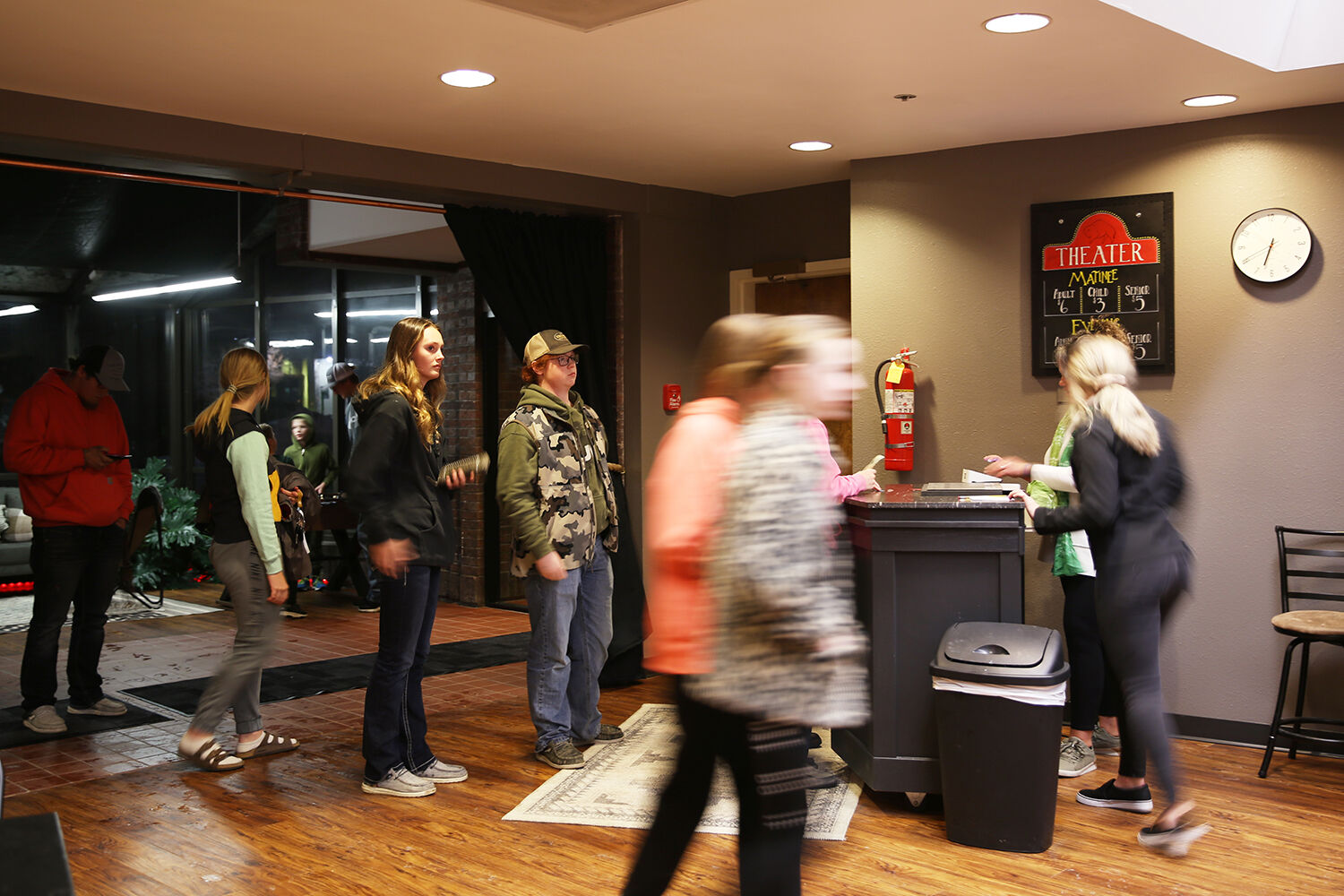 A near constant line edged to the door of the movie theater as moviegoers